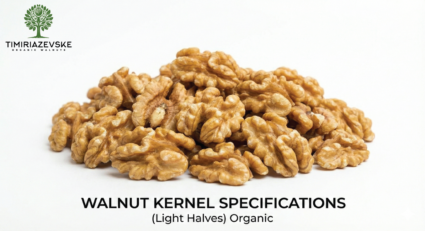 Walnut Kernel Specifications (Light Halves) Organic